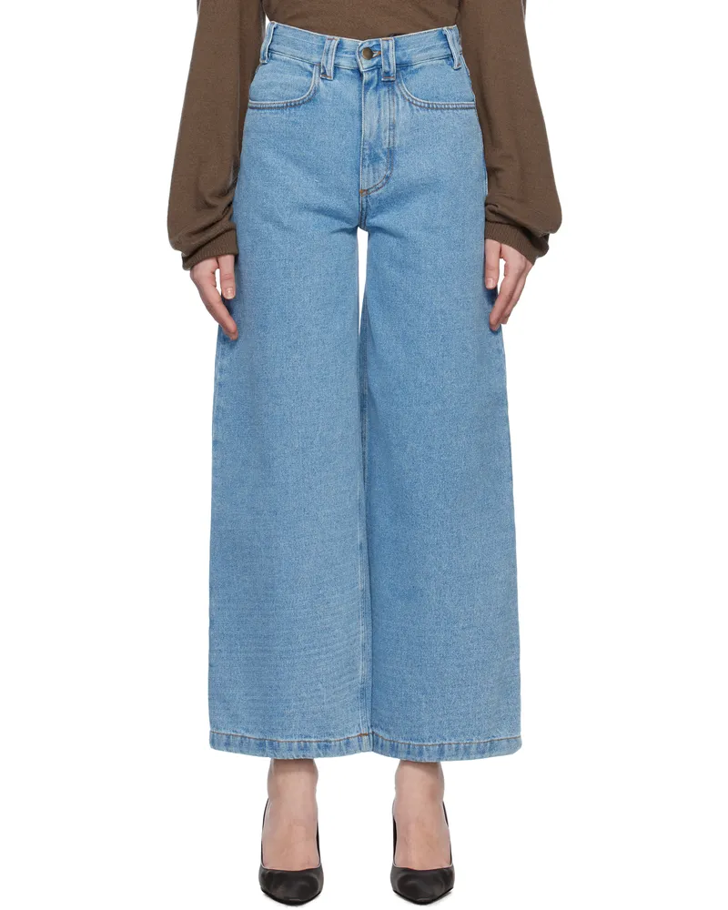 Meta Campania Collective Blue Egon Wide-Leg Washed Jeans Blue