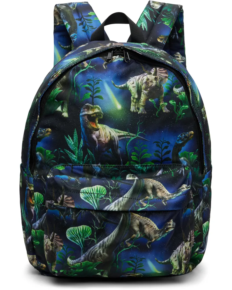 Molo Kids Blue & Green Mio Backpack Dinorama
