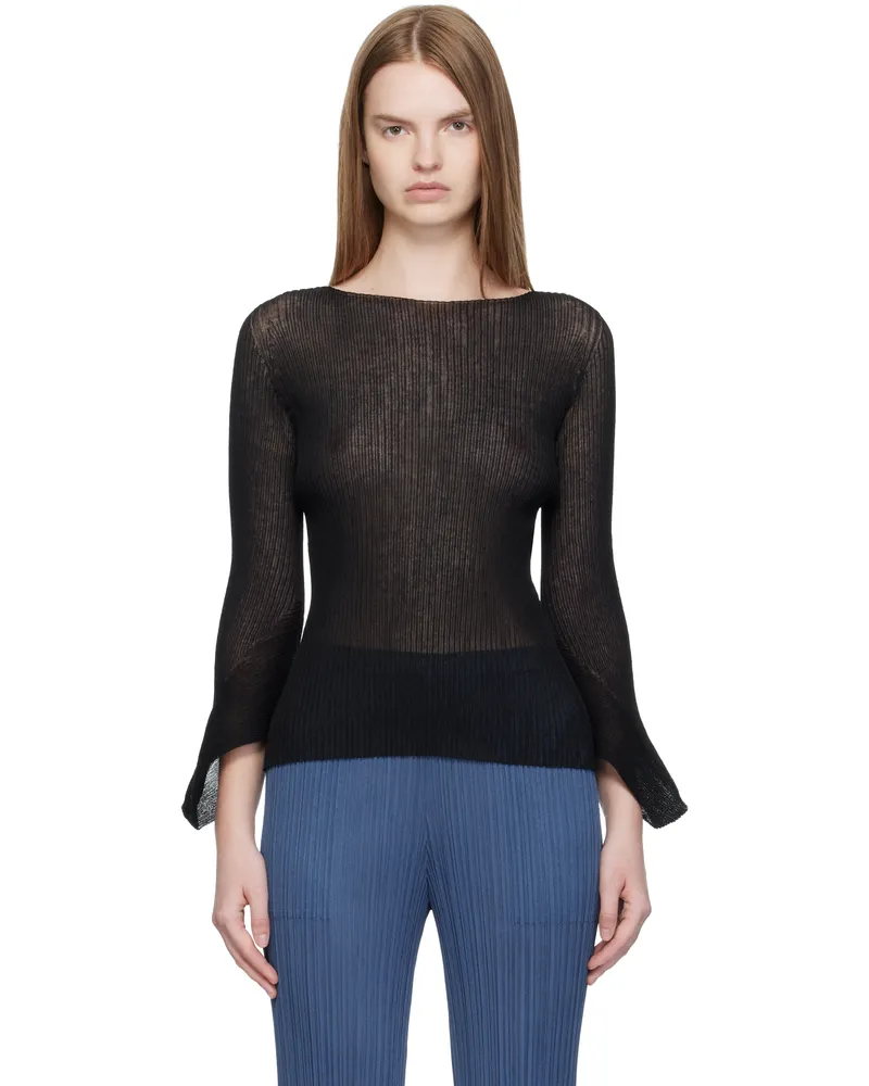 Issey Miyake Black Spikelet Knit Sweater 15