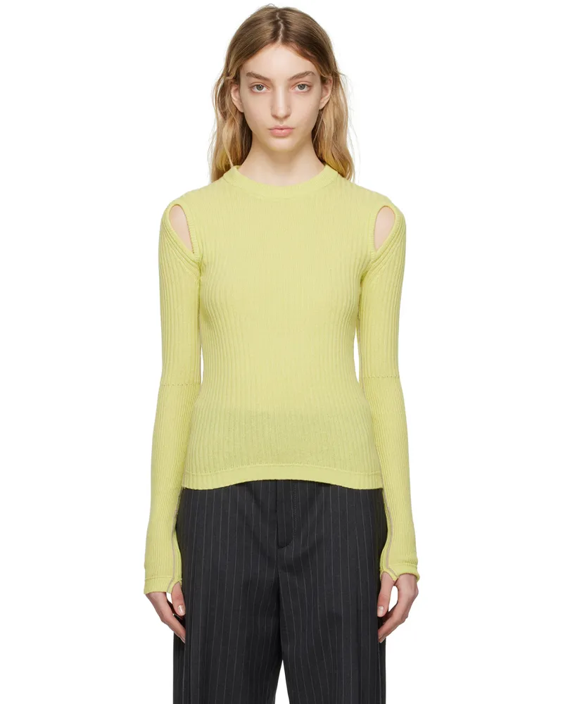 Maria Mcmanus Yellow Tear Drop Sweater Lemon