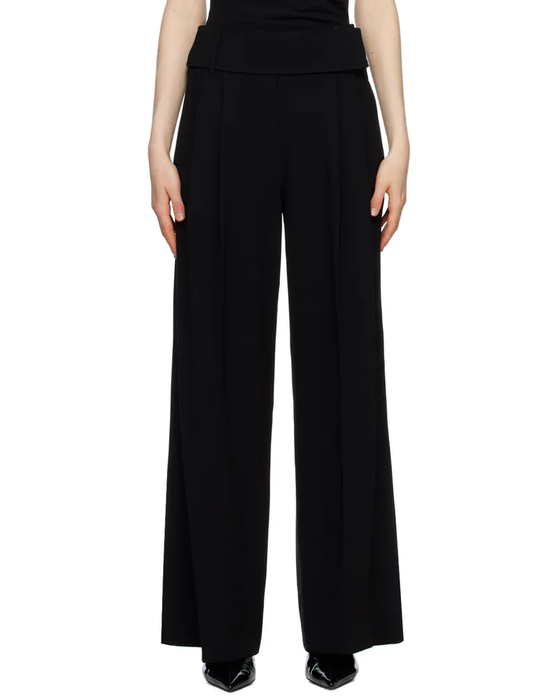 Proenza Schouler Black Matte Trousers 001