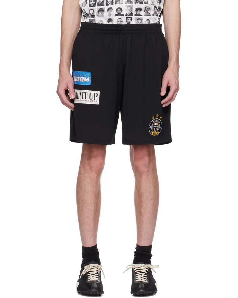 Martine Rose Black Football Shorts Blk