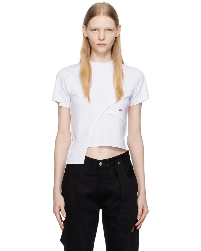 Heliot Emil White Deconstructed T-Shirt White