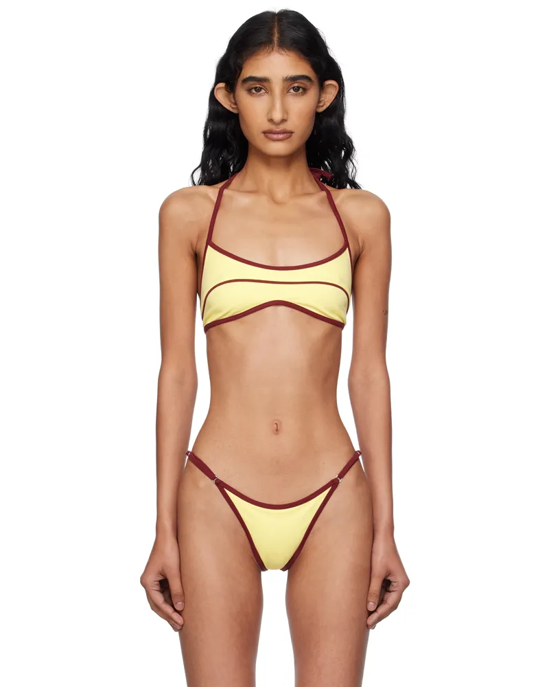 Fruity Booty Yellow Reef Bikini Top Yellow