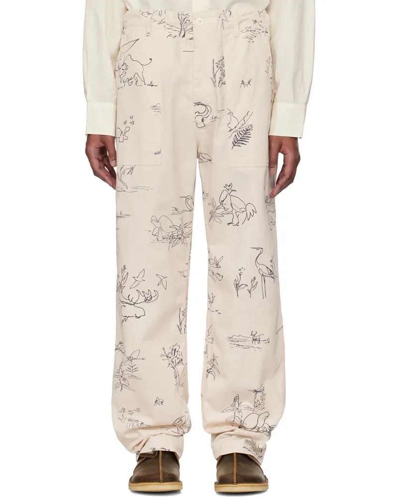 Engineered Garments Off-White Fatigue Trousers Ct284
