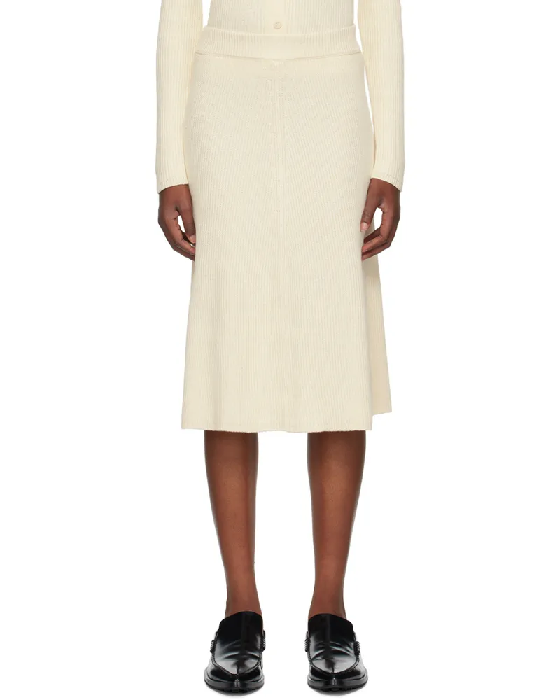 Joseph Beige Flared Midi Skirt 45