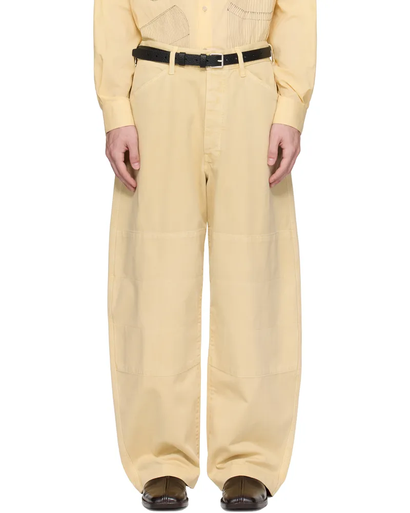 Christophe Lemaire Beige Big Work Jeans Ye509