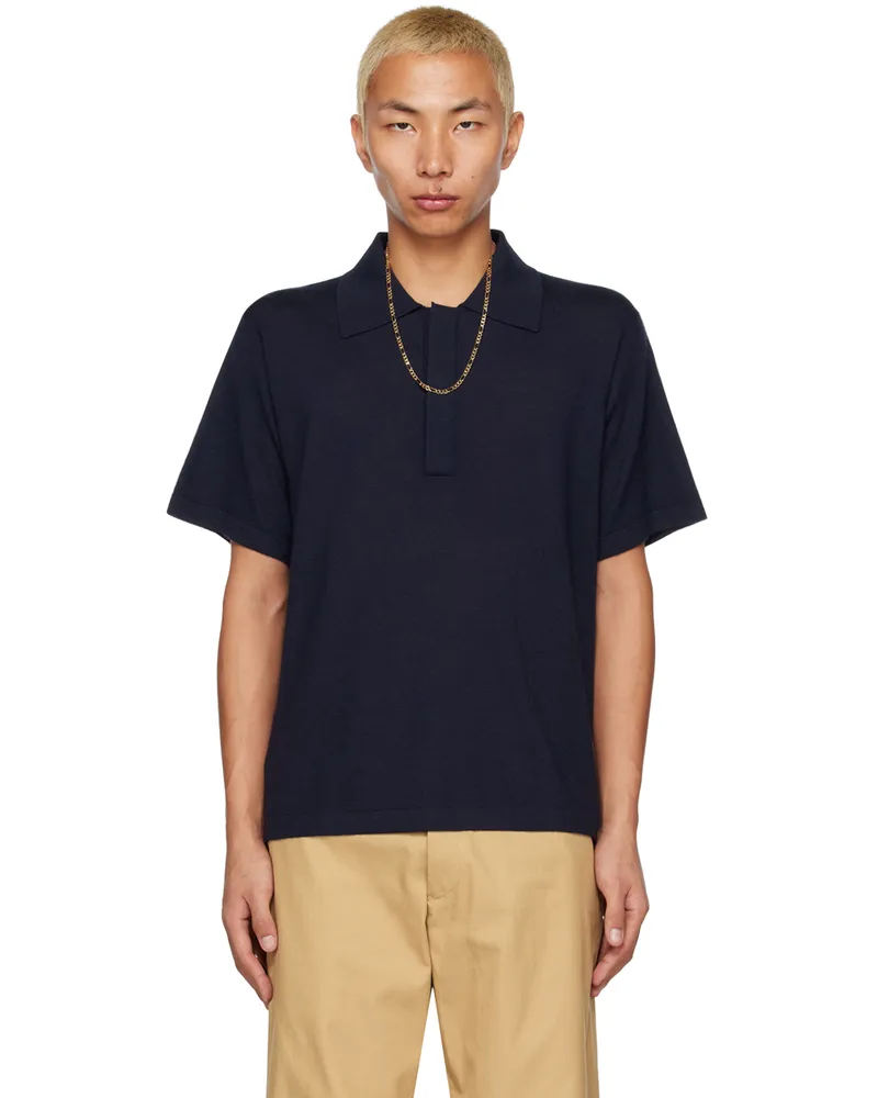 Lisa Yang Navy 'The Charles' Polo Navy