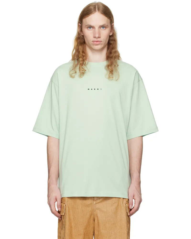 Marni Blue Organic Cotton T-shirt Lov19