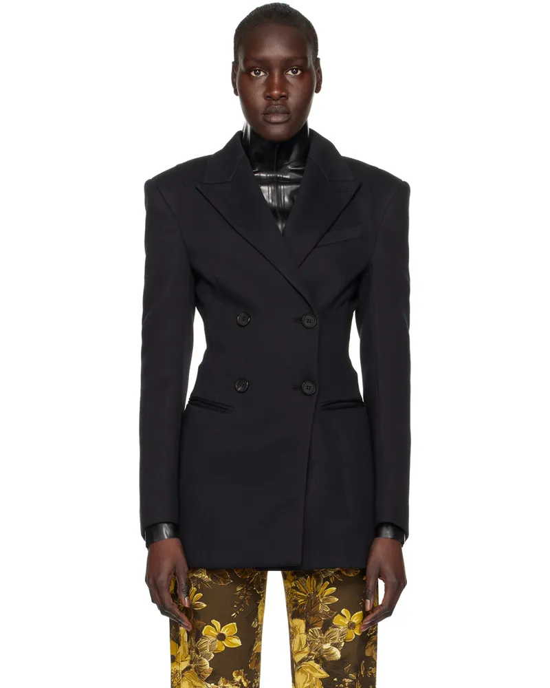 KWAIDAN EDITIONS Black Double-Breasted Blazer Black