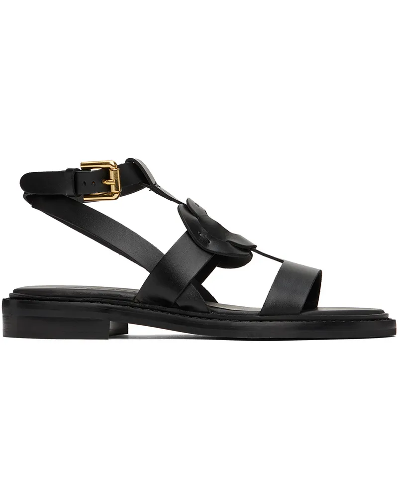 See by Chloé Black Loys Flat Sandals 999