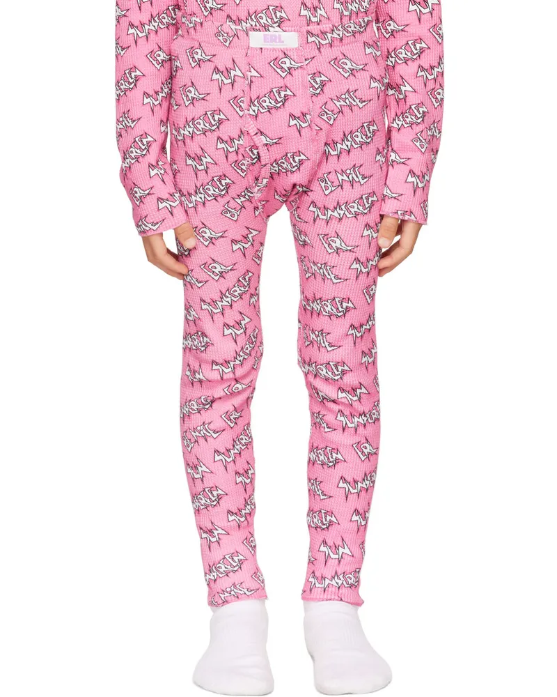 ERL Kids Pink Waffle Pants Pink