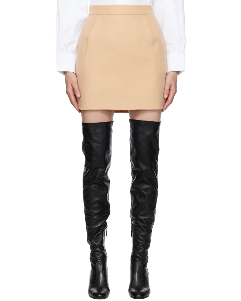 Max Mara Beige Bobbio Miniskirt Beige