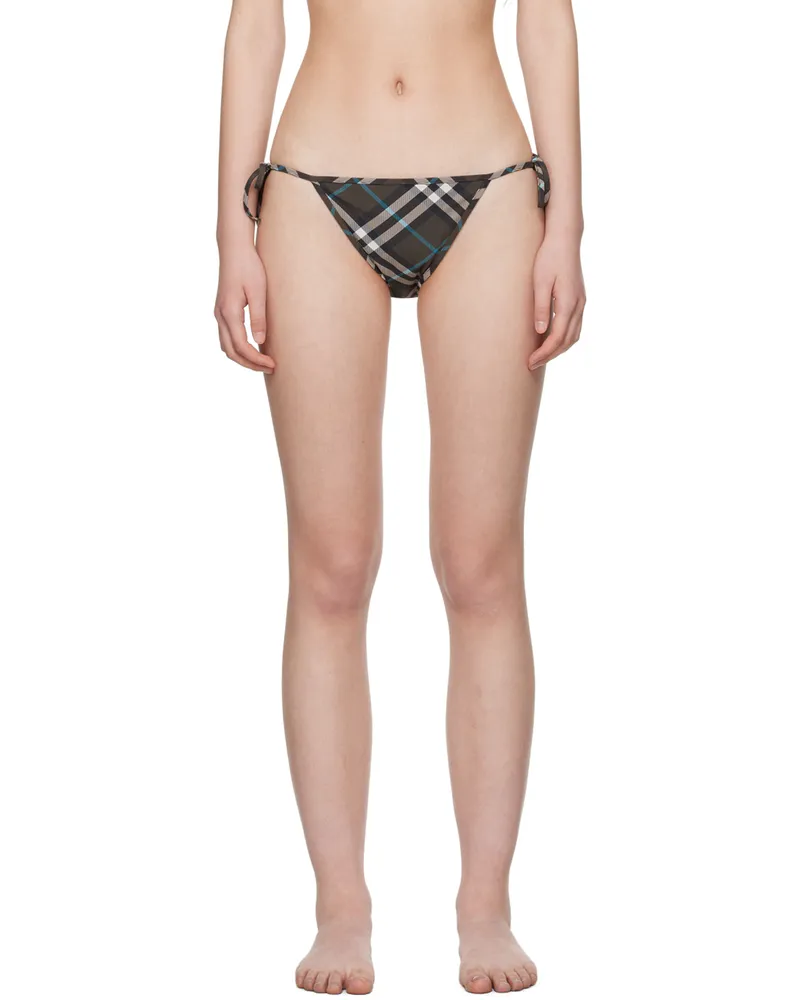 Burberry Brown Check Bikini Bottom C1213