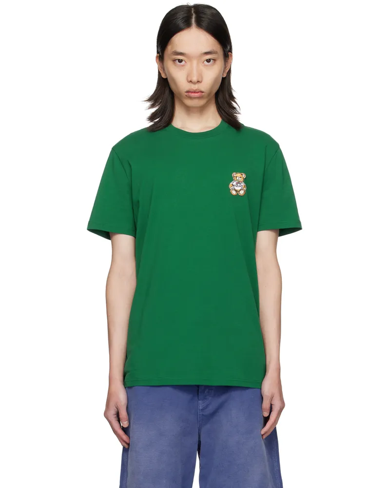 Moschino Green Teddy Patch T-Shirt Green