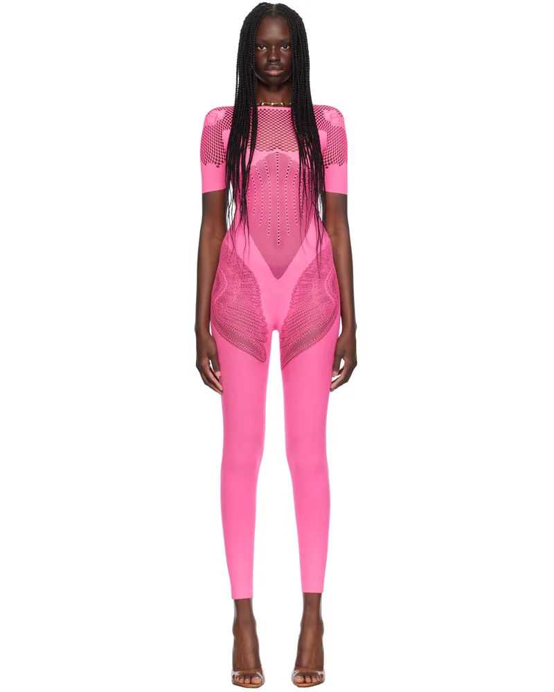 Poster Girl Pink Semi-Sheer Jumpsuit Pink