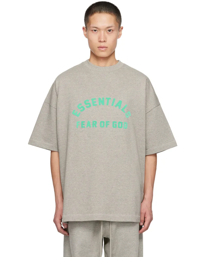 Fear of God Gray Crewneck T-Shirt Dark