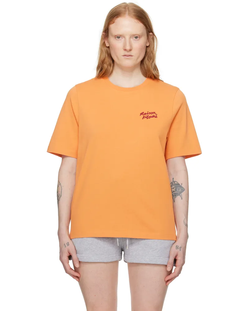 Kitsuné Orange Handwriting T-Shirt P822