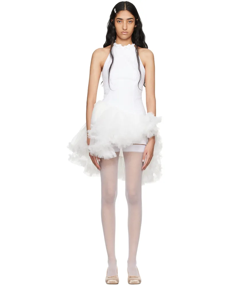 SHUSHU/TONG White Asymmetric Minidress Wh100