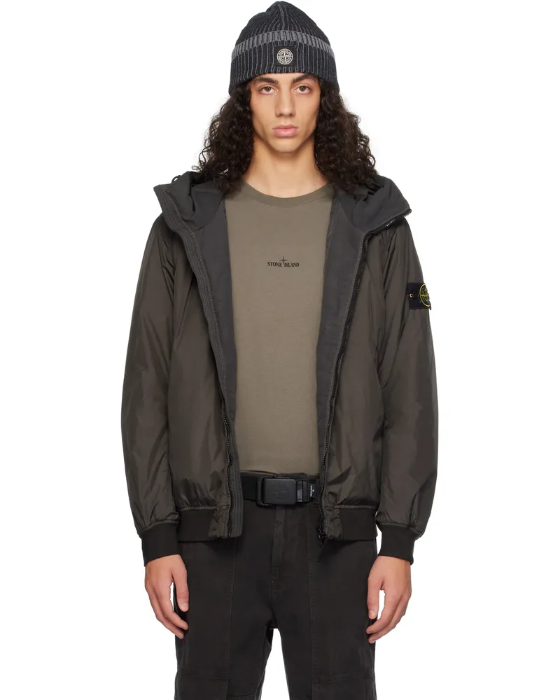 Stone Island Gray 40823 Crinkle Reps R-NY Jacket V0062