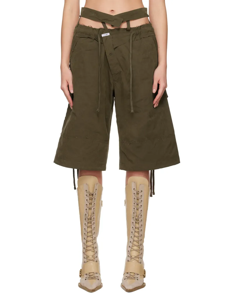 OTTOLINGER Khaki Baggy Cargo Shorts Khaki