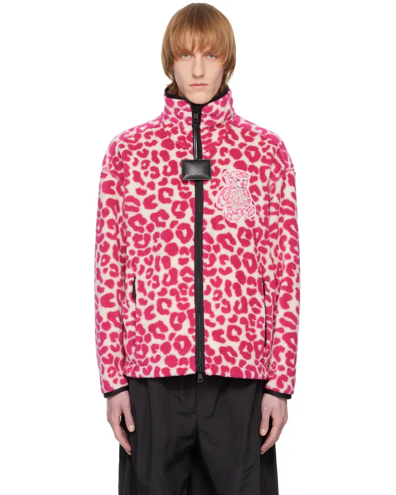Moncler 1 Moncler JW Anderson White & Pink Zip-Up Sweatshirt 500
