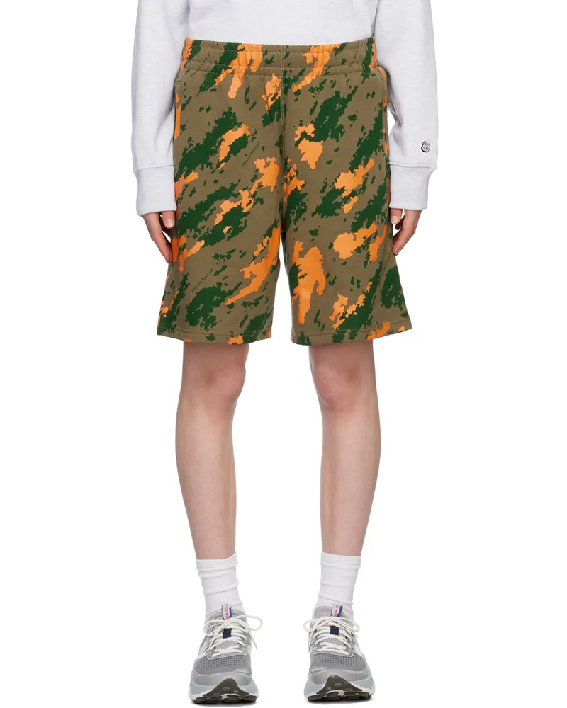 Billionaire Boys Club Khaki Camo Print Shorts Green