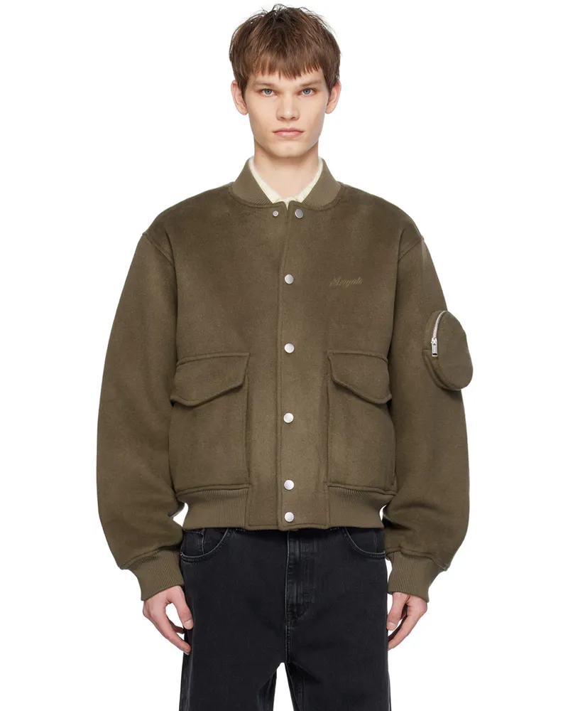 Axel Arigato Brown Byron Bomber Jacket Mid