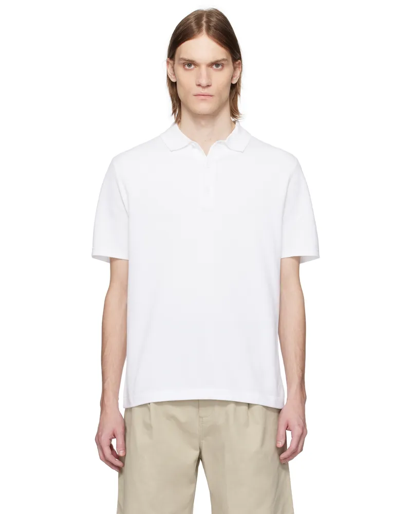 Reigning Champ White Supima Pique Ace Polo 100