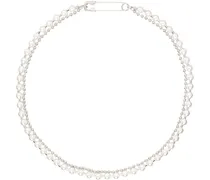 Silver & White #9709 Necklace