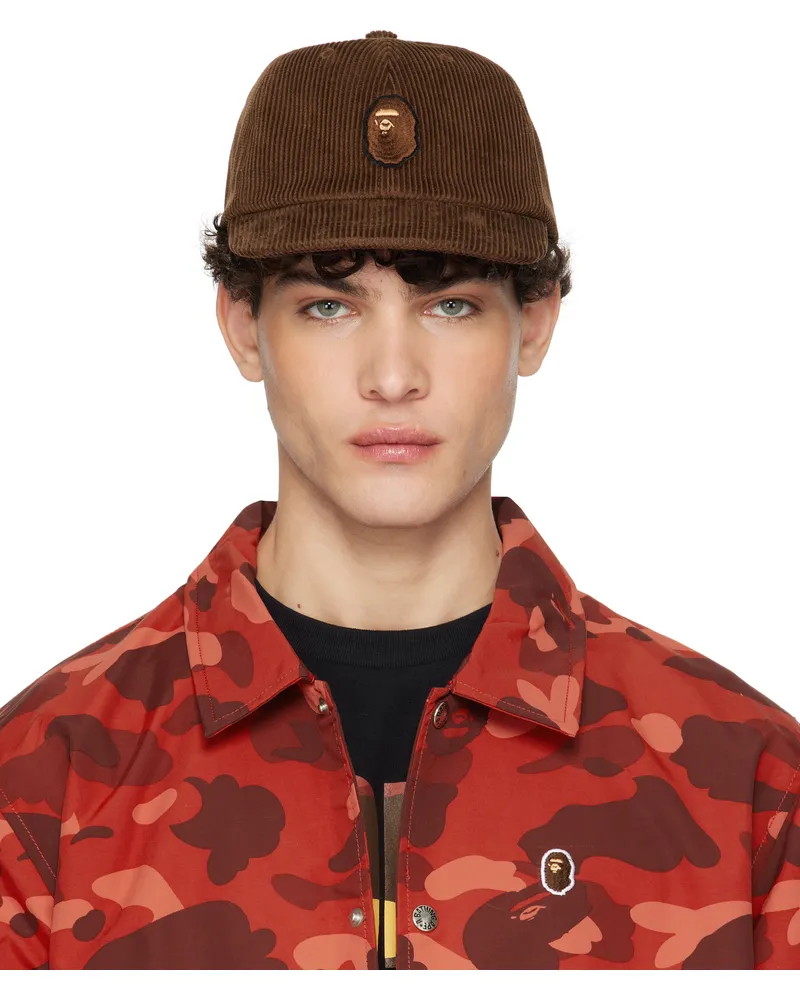 BAPE Brown Ape Head Corduroy Cap
