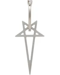 Rick Owens Silver Porterville Pentagram Single Earring Palladio