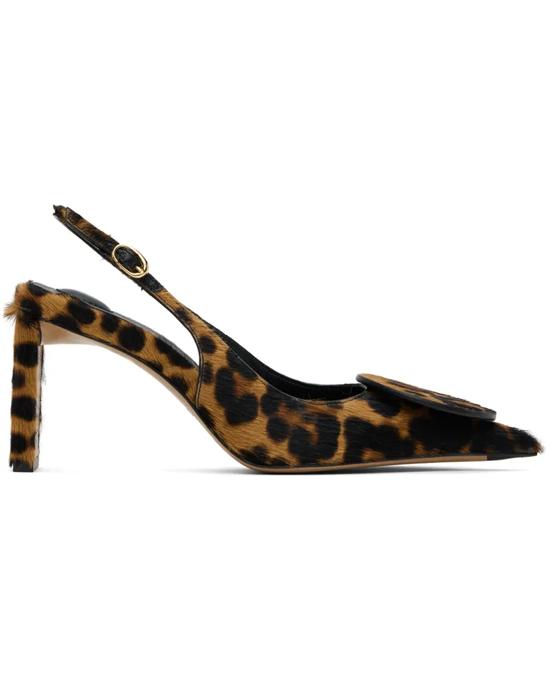 Jacquemus Brown & Black Les Sculptures 'Les slingbacks Duelo hautes' Heels 8bq