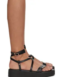 Ancient Greek Sandals Black Aristea Sandals Black