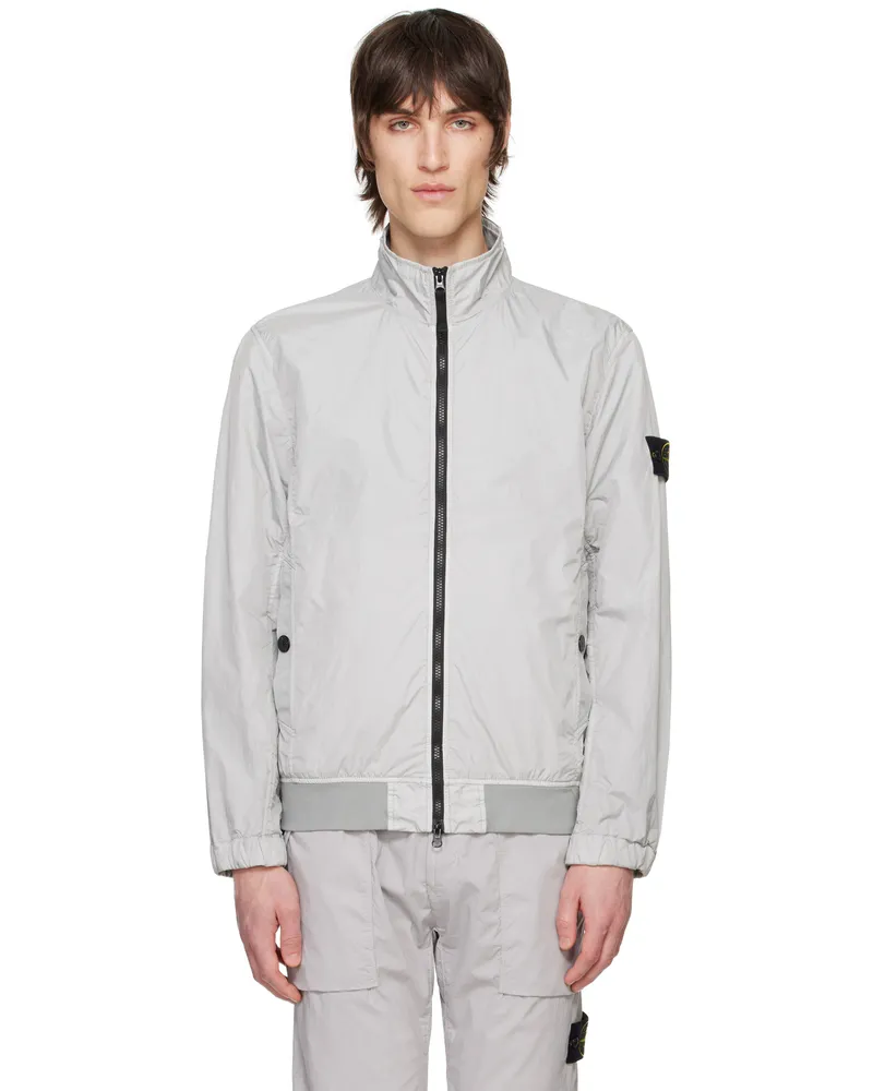 Stone Island Gray Crinkle Reps R-NY Jacket V0061