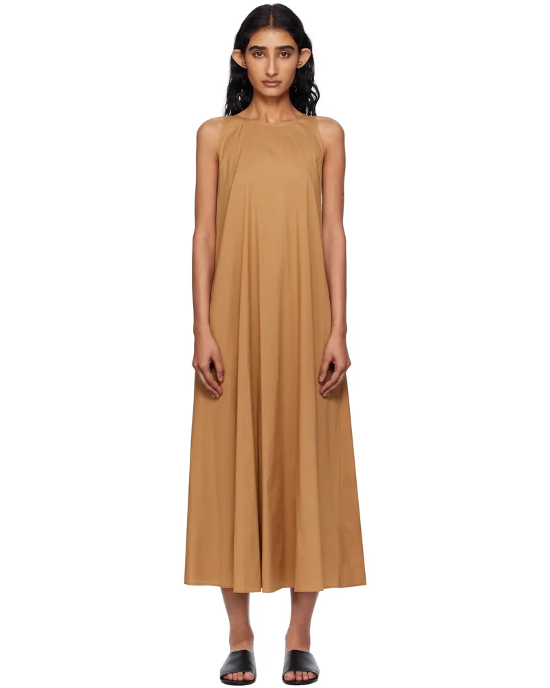 Max Mara Brown Romea Midi Dress 002