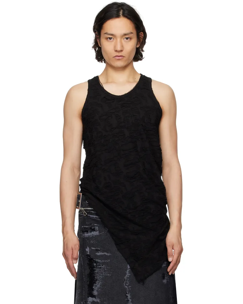 Julius Black Fibroin Tank Top Black