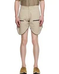 Olly Shinder Beige Scout Shorts Stone