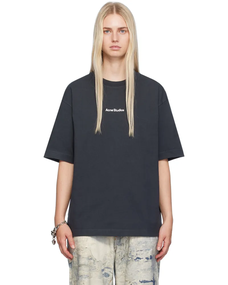 Acne Studios Black Printed T-Shirt 900