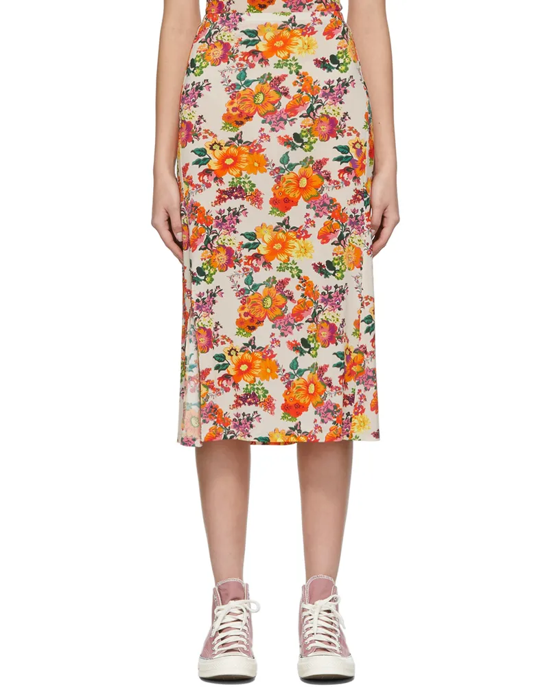 Paco Rabanne SSENSE Exclusive Beige & Multicolor Capsule Printed Nacre Skirt V128
