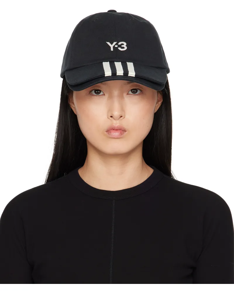 Y-3 Black 3-Stripes Cap Black
