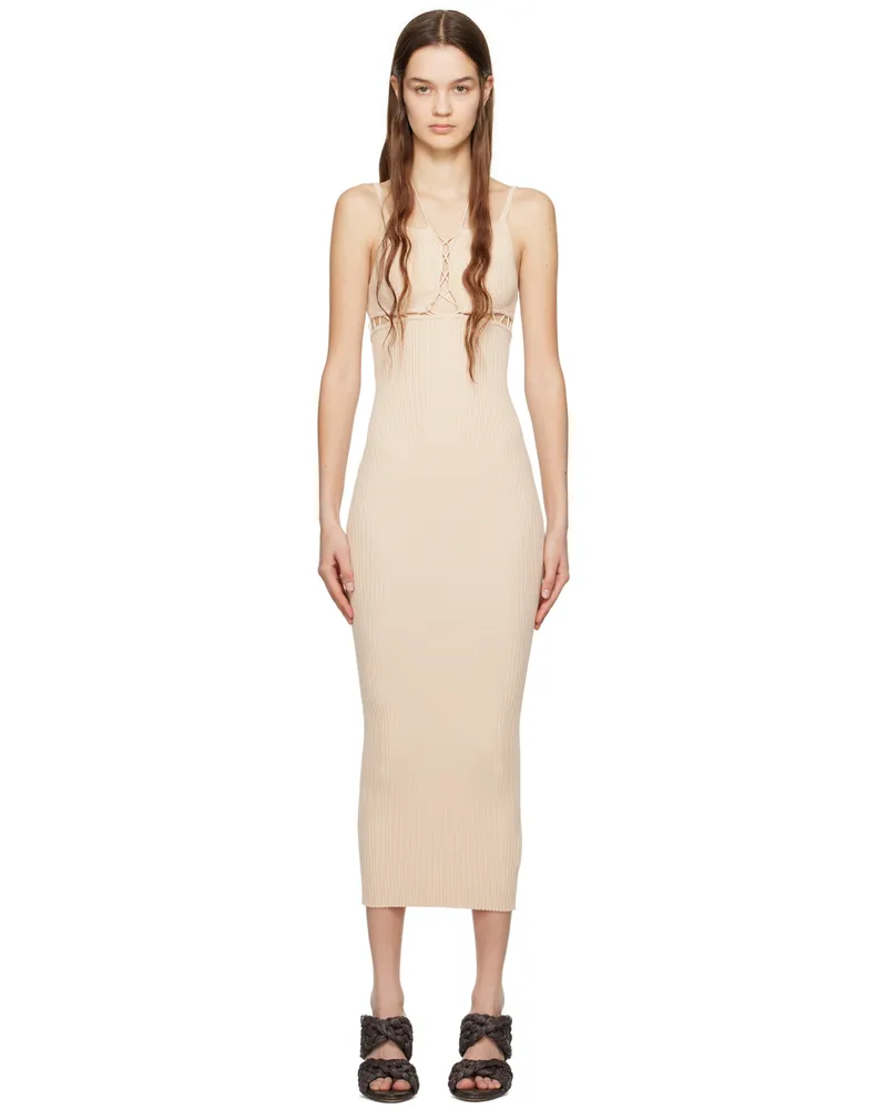 Wynn Hamlyn Beige Sunny Maxi Dress Natural
