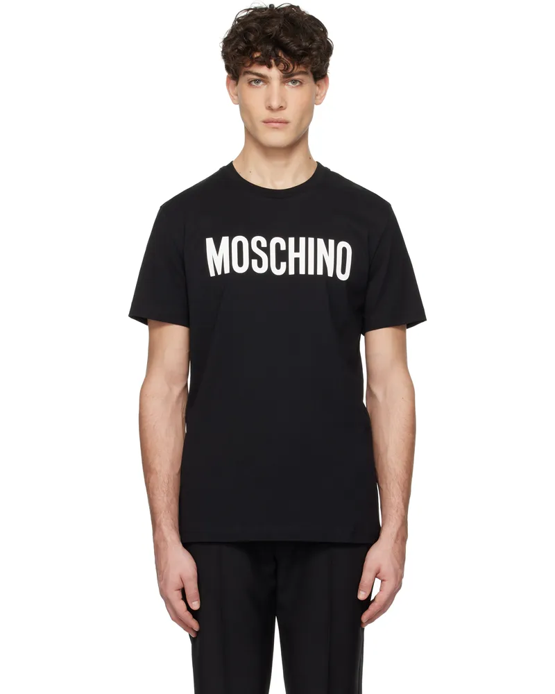 Moschino Black 'Moschino' Institutional T-shirt Multi