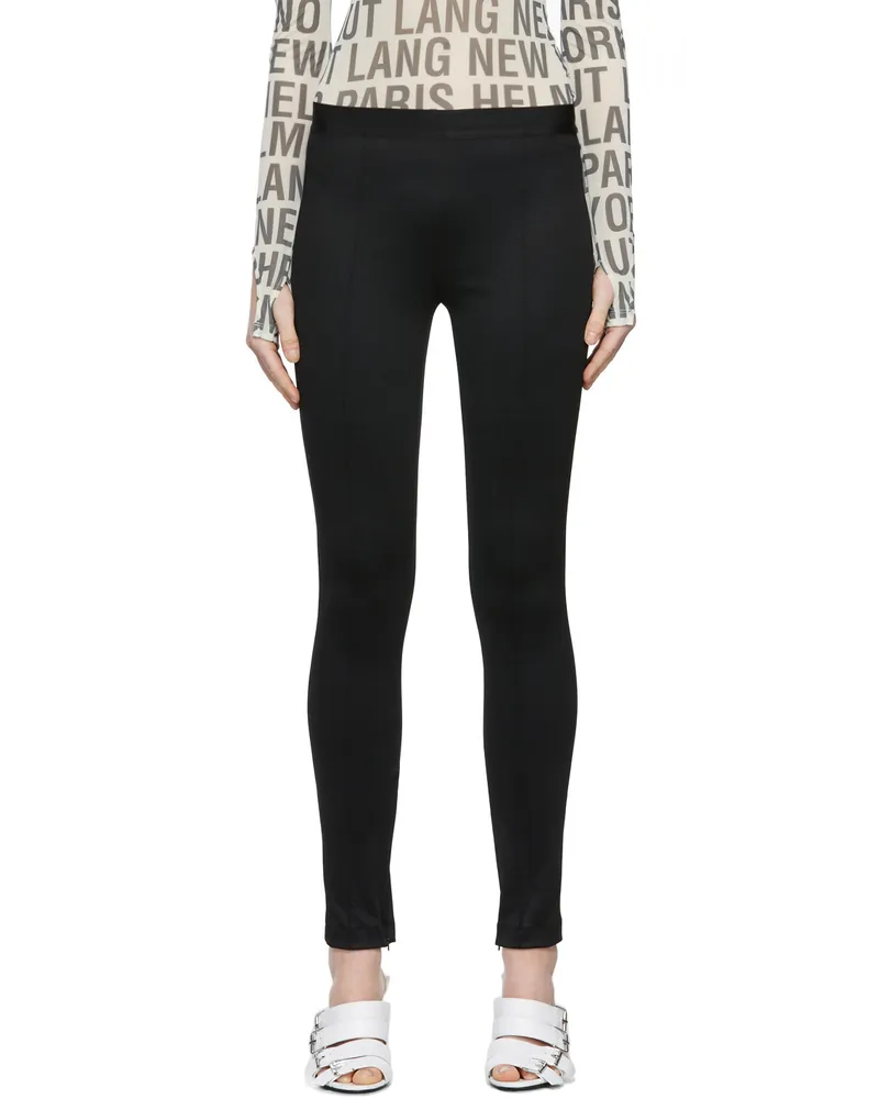 Helmut Lang Black Double Needle Rib Leggings 001