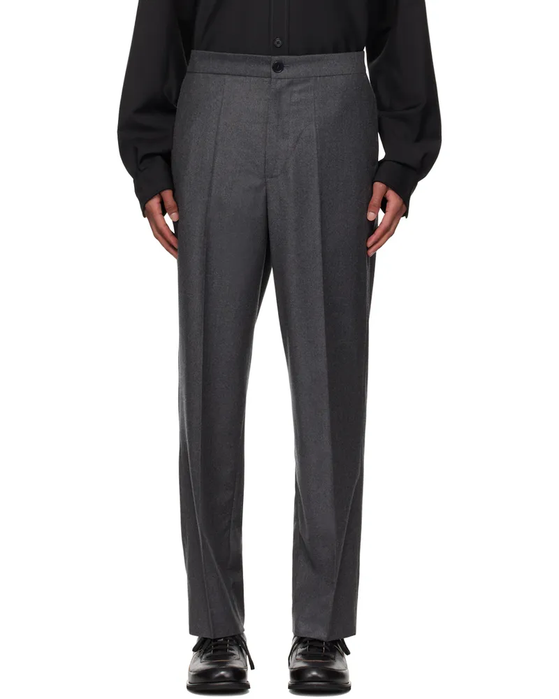 Róhe Gray Straight Leg Classic Trousers 021
