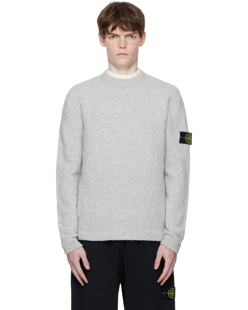 Stone Island Gray 5100056 Fancy Yarn Sweater V0m64