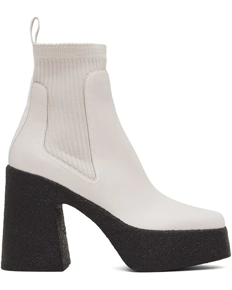 Stella McCartney Gray Skyla Heeled Sock Boots 9200