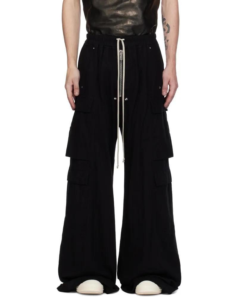 DRKSHDW by Rick Owens Black Porterville Double Jumbo Belas Cargo Pants 09