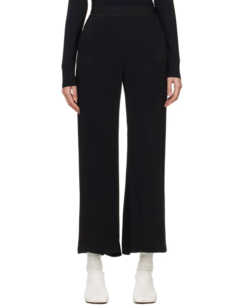 Maison Margiela Black Embroidered Trousers 900