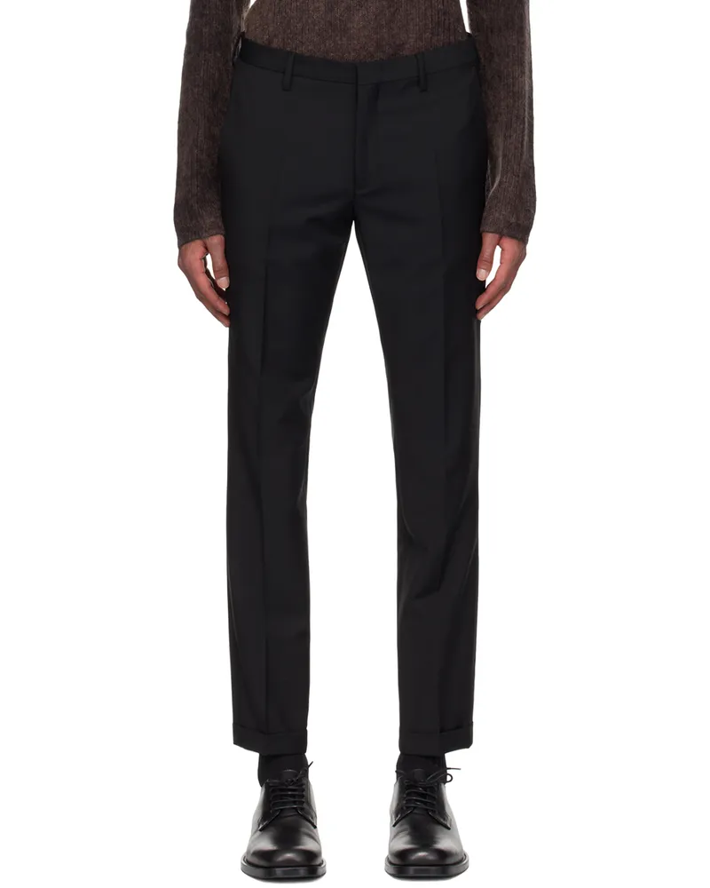 Paul Smith Black Wool Mohair Trousers 79
